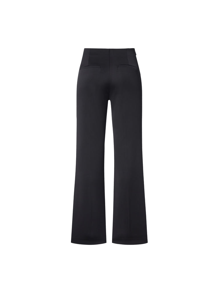 MO&Co. Women's High Waist Flared Pants Loose Classic  Straight Pants For Women