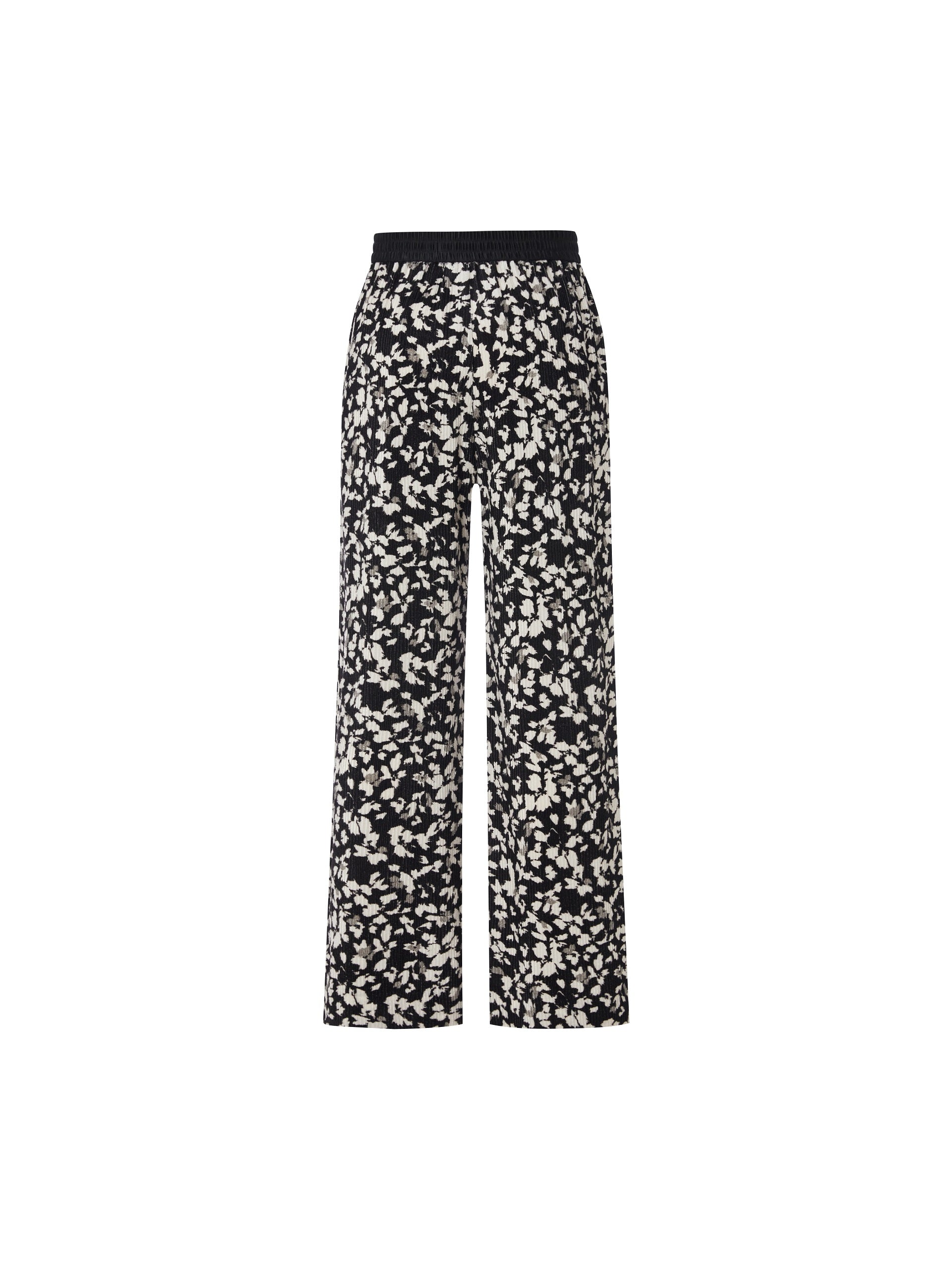 MO&Co. Women's Textured Floral Print Pants Fitted Cool Stylish Pant