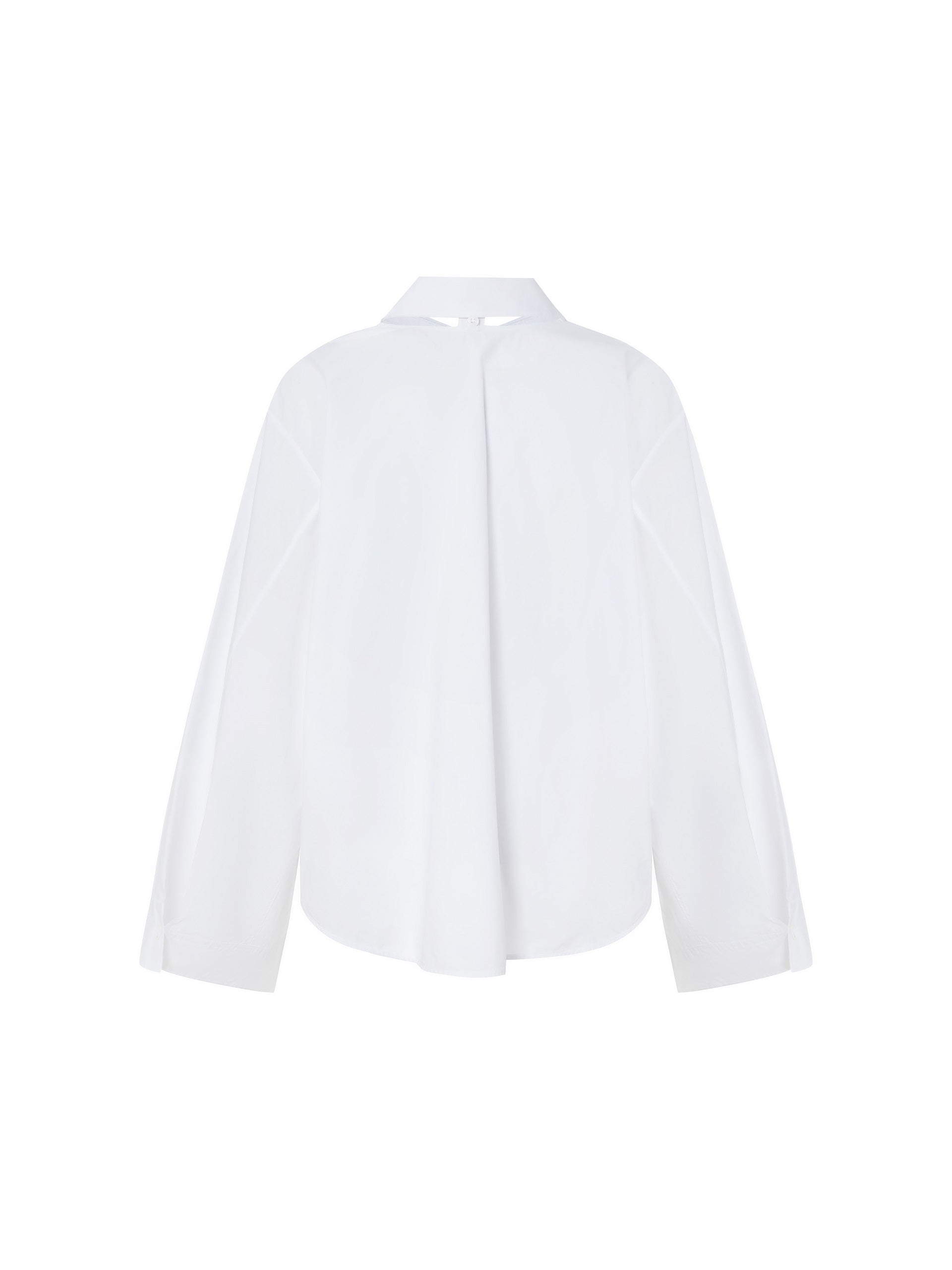 MO&Co. Women's Oversized Sleeve Cotton Shirt Loose Casual   Best White Shirt