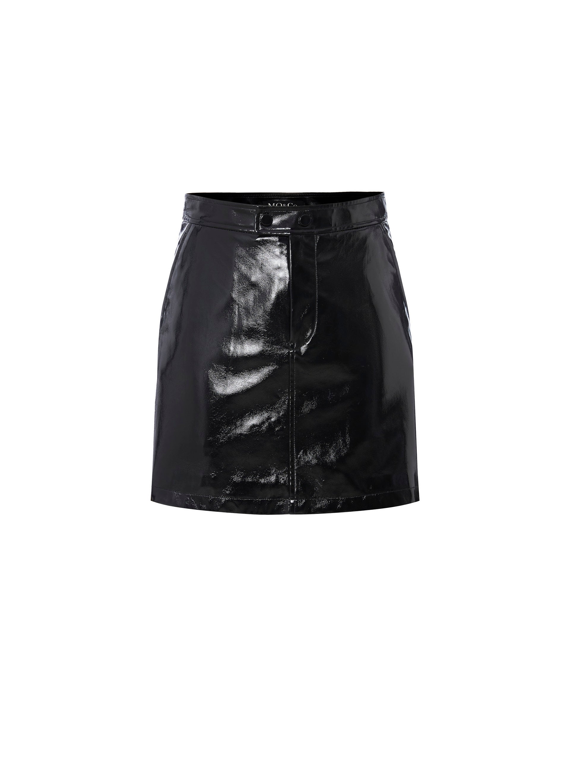 MO&Co.Women's Vintage PU Leather Fitted Streetwear Cool Skirt For Women