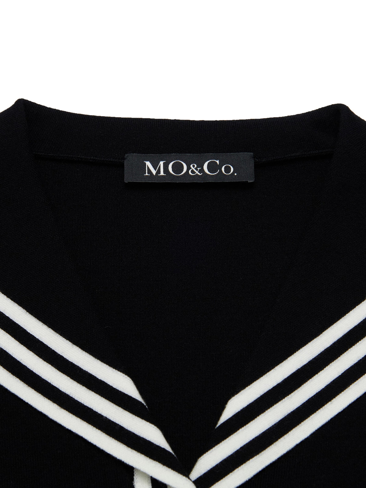 Metal Button Fitted Collared Knit Top