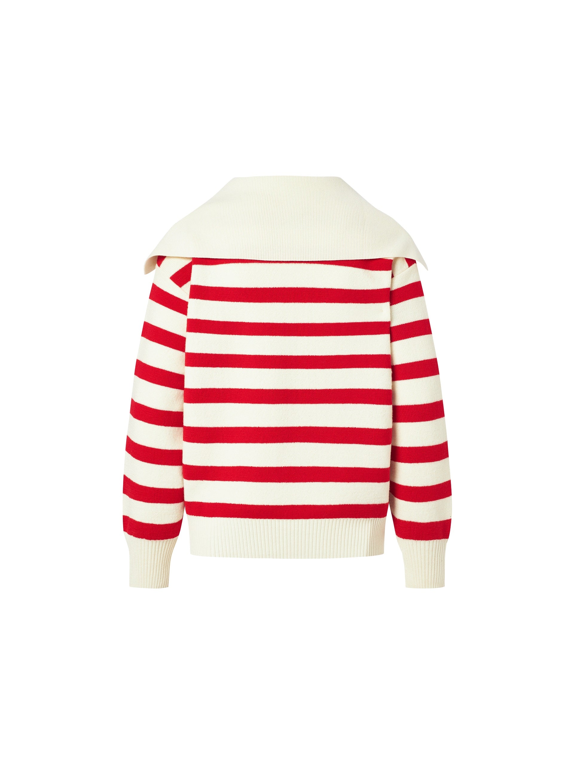 MO&Co. Women's Wool Striped Knit Pullover Loose Casual Ladies Sweater