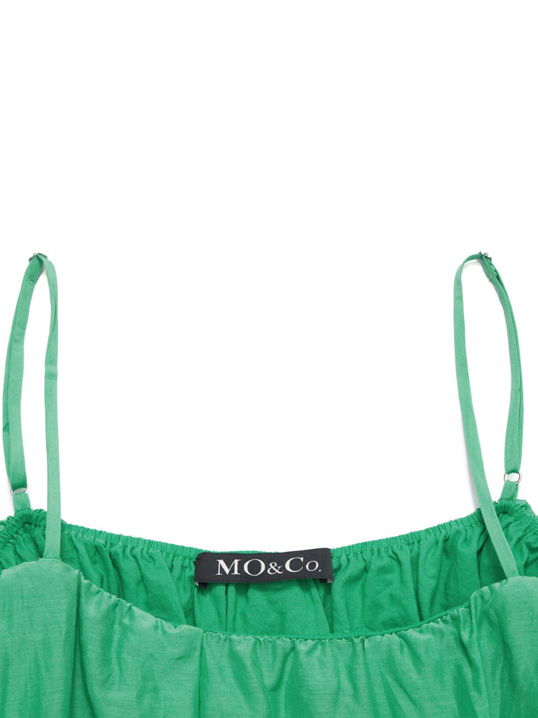 MO&Co. Women's Open Shoulder Cami Top Loose Casual Square Neck Off Shoulder Top Cotton