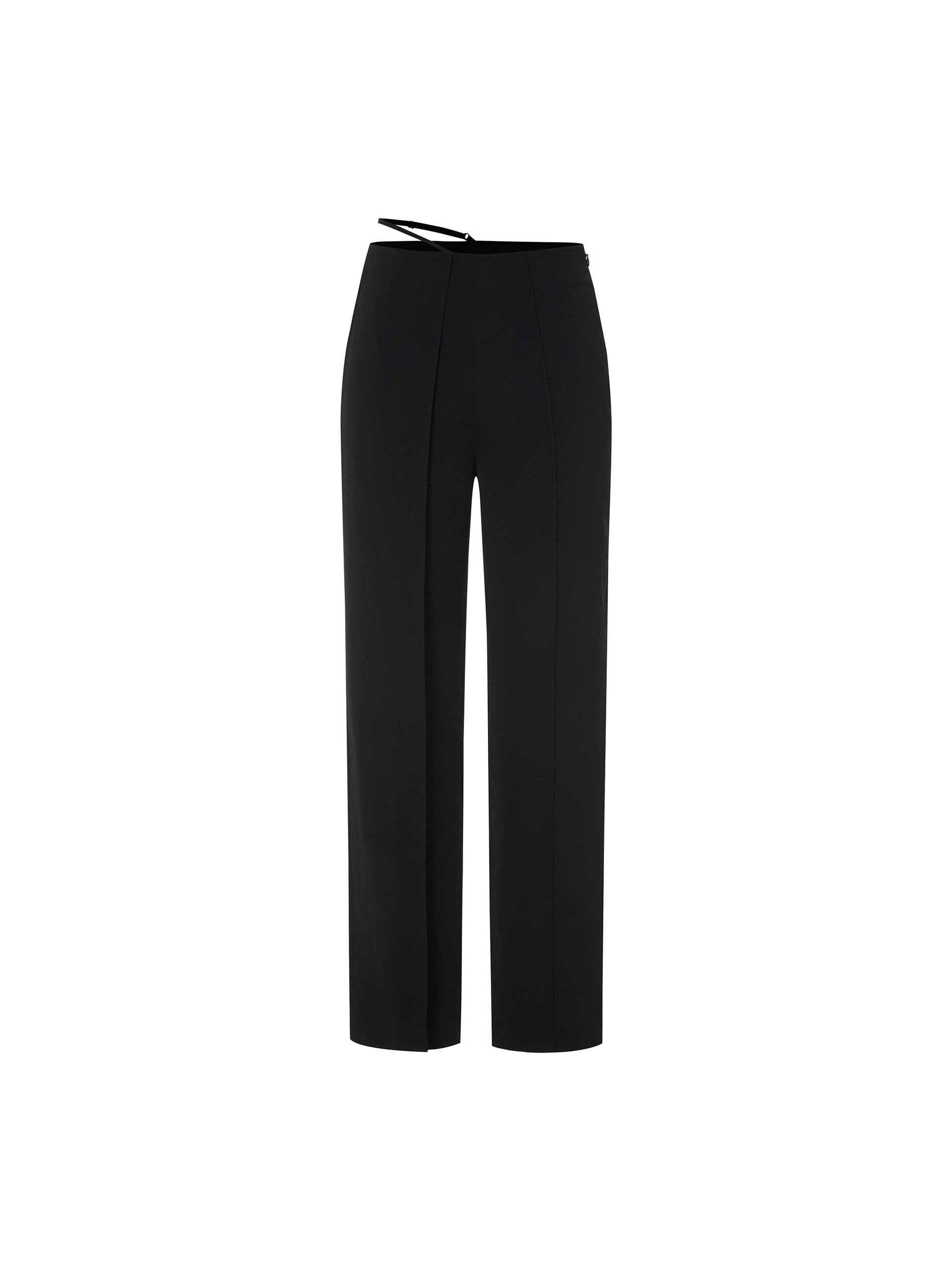 MO&Co. Women's Straight Suit Loose Casual Black Stylish Pants