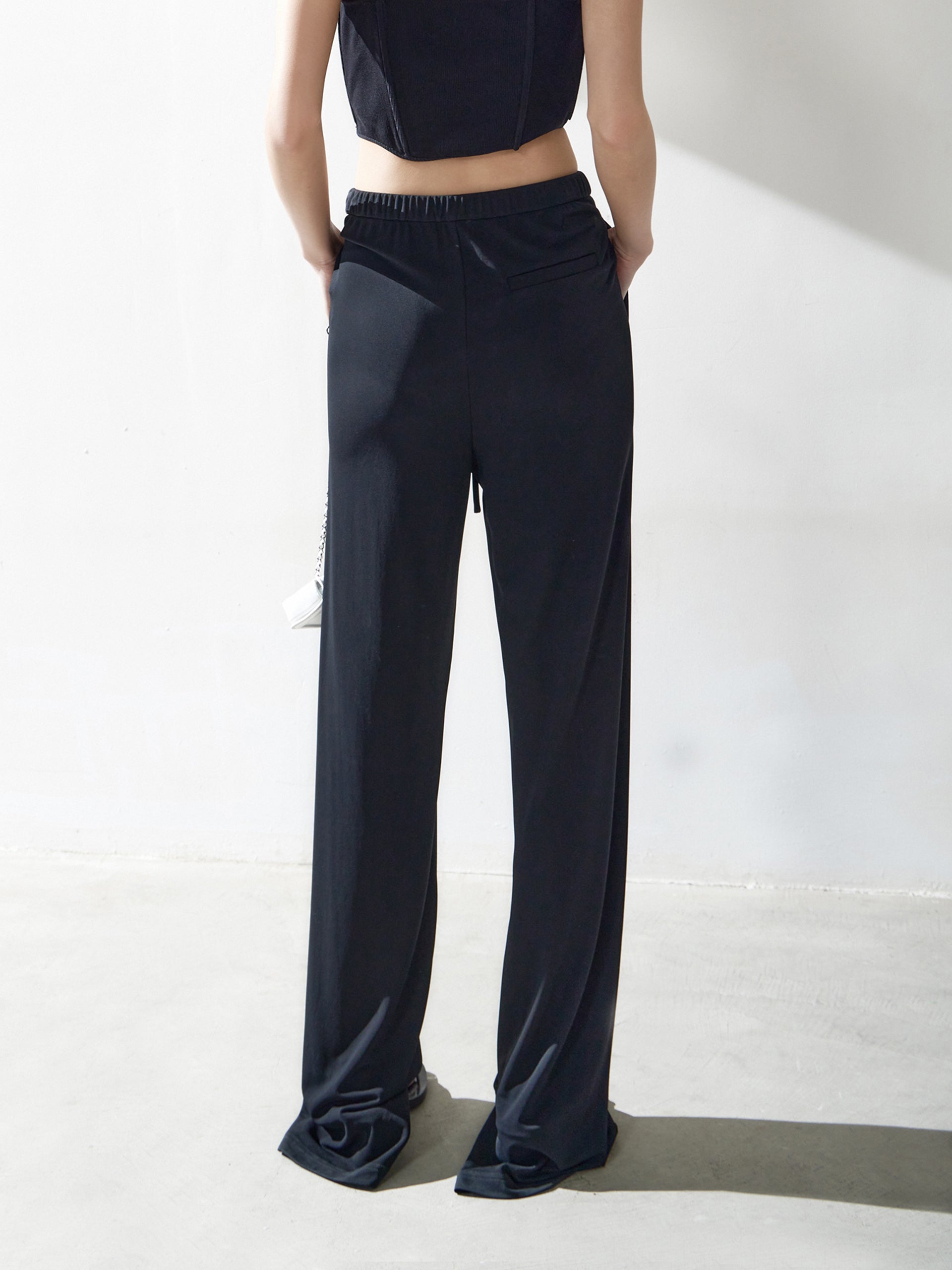 Slit Long Straight Leg Pants MBB2PAT015