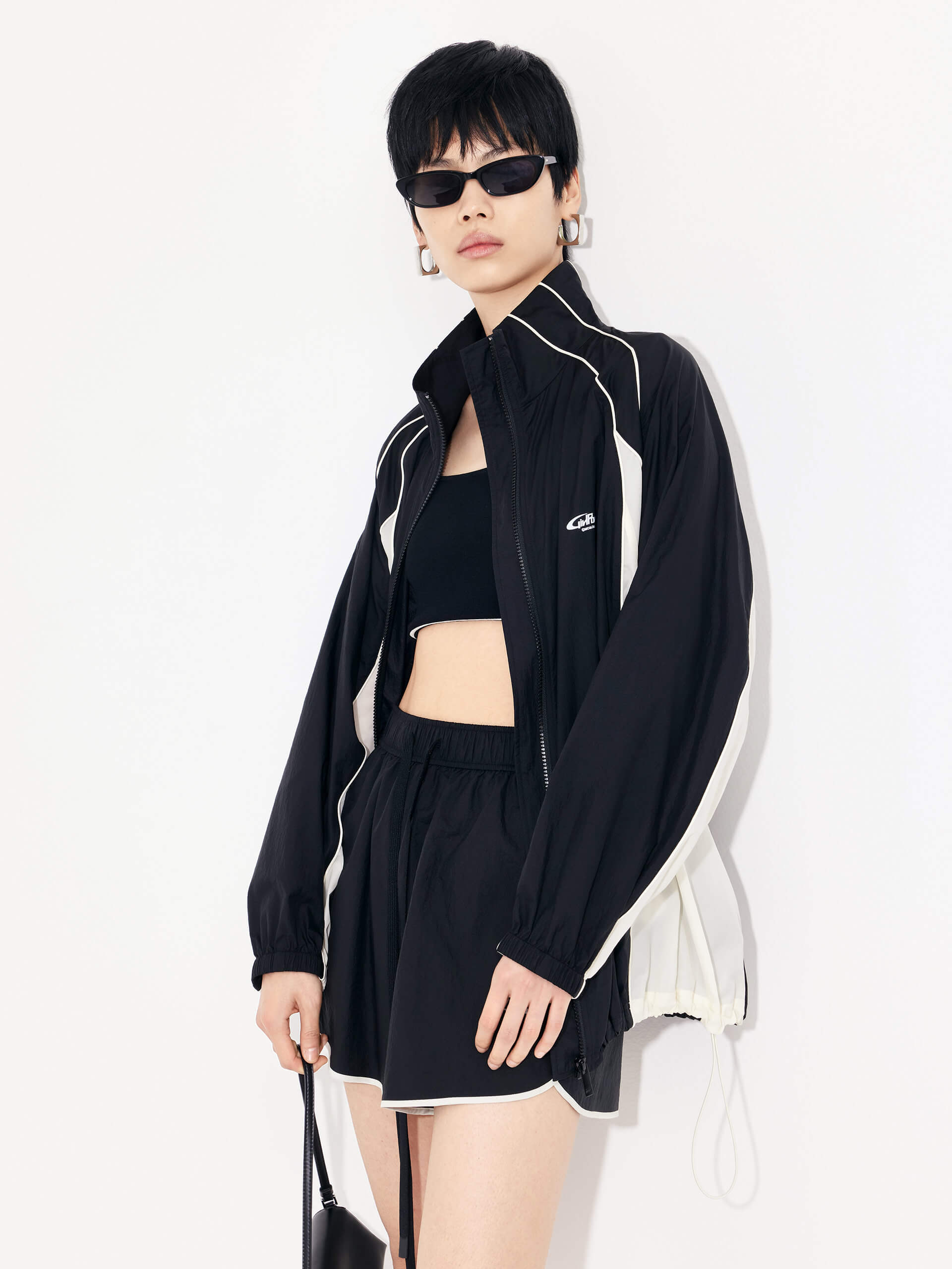 MO&Co. Women's Contrasting Track Jacket