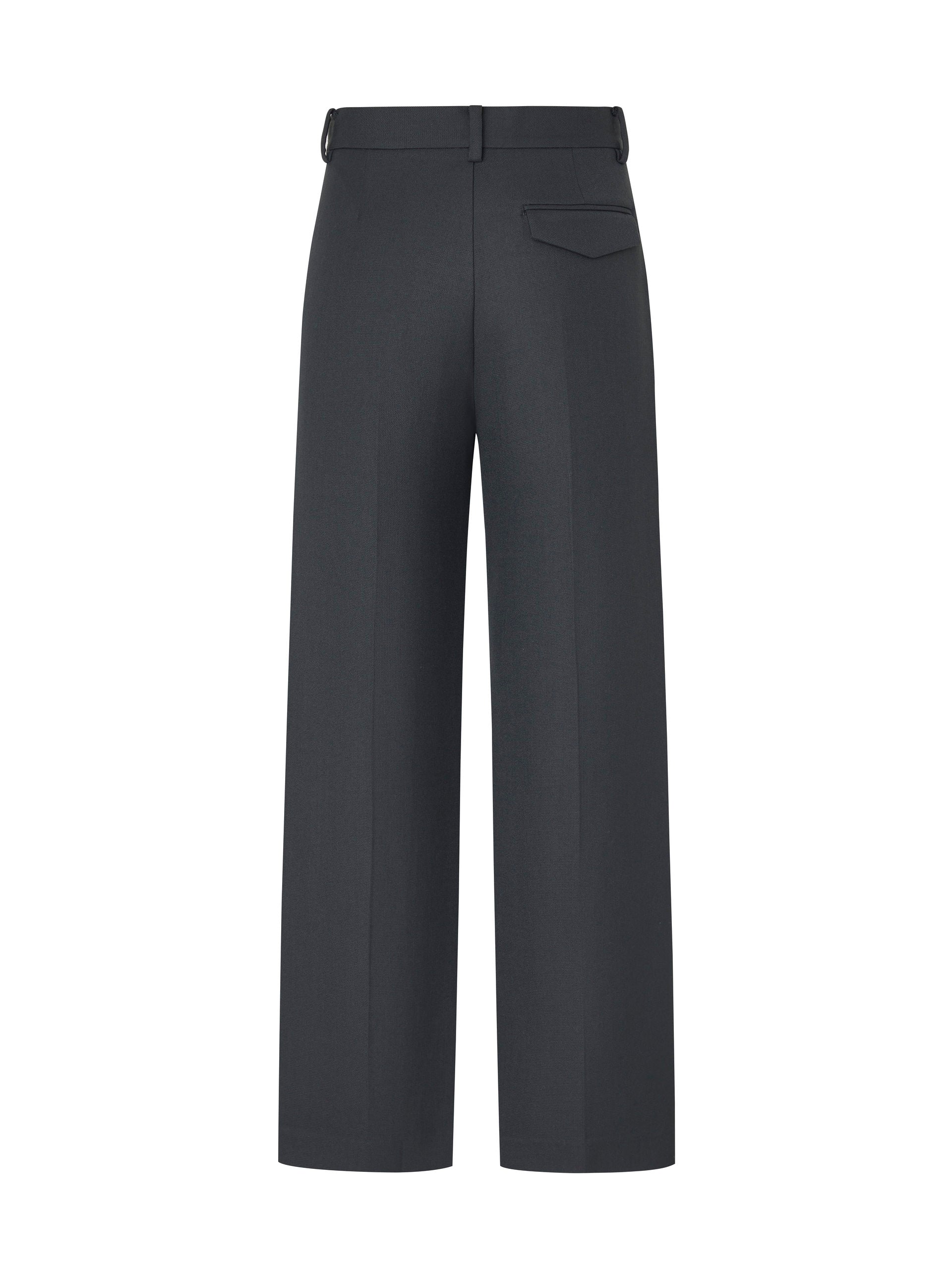 Straight Leg Tailored Trousers Suit Pants in Grey