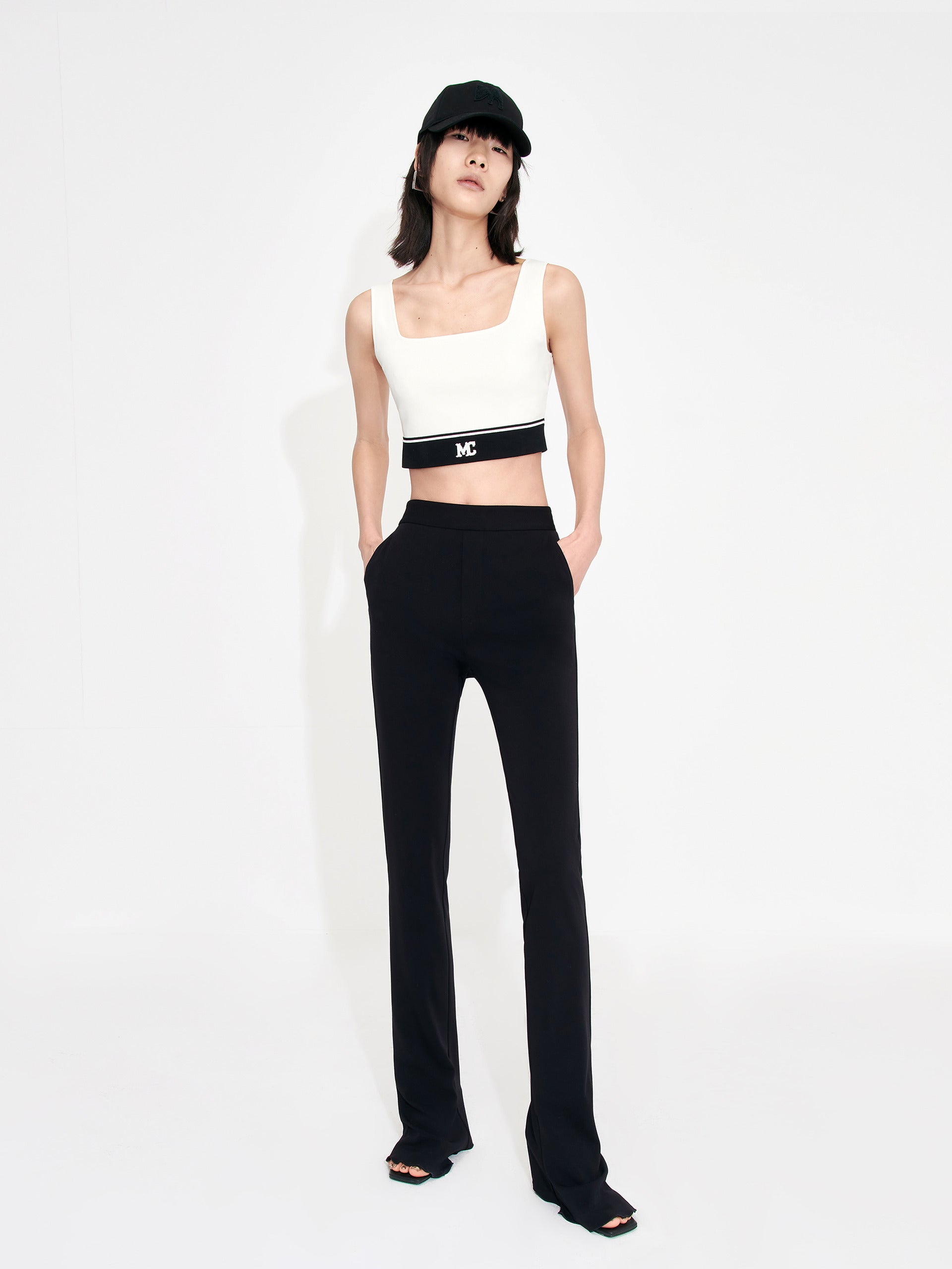 MO&Co. Women's High Rise Black Maxi Pants