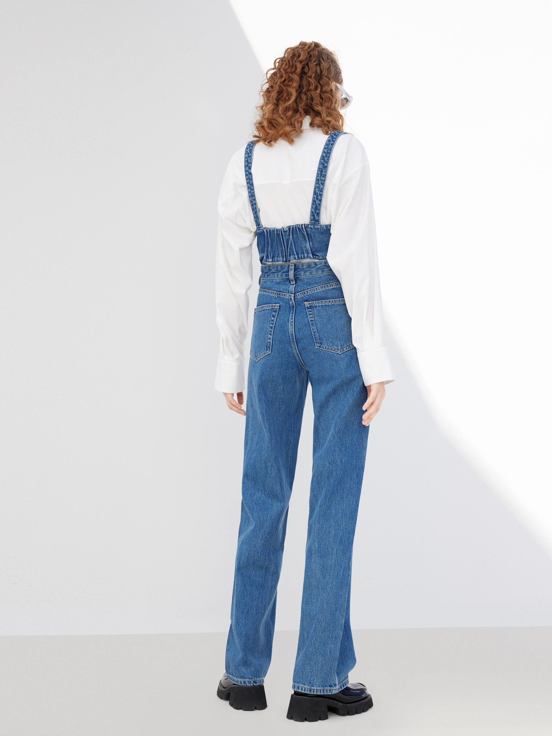 Detachable Two Piece Blue Denim Jumpsuit