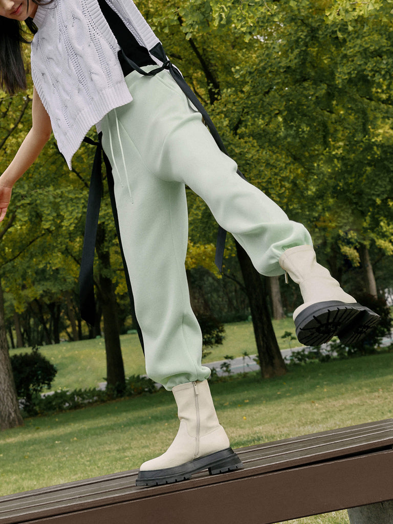 Women's Drawstring Jogging Pants in Mint