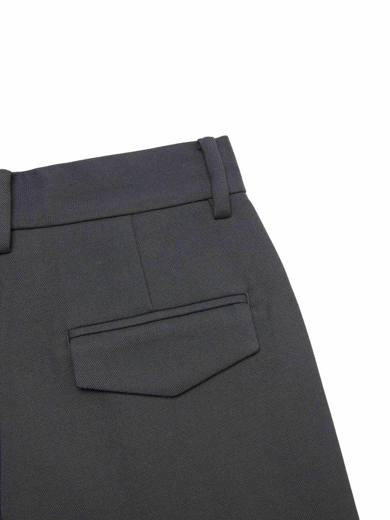 Straight Leg Tailored Trousers Suit Pants in Grey