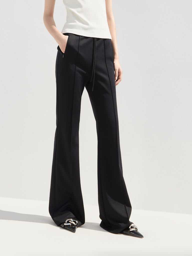 Elasticated waistband Casual Pants in Black