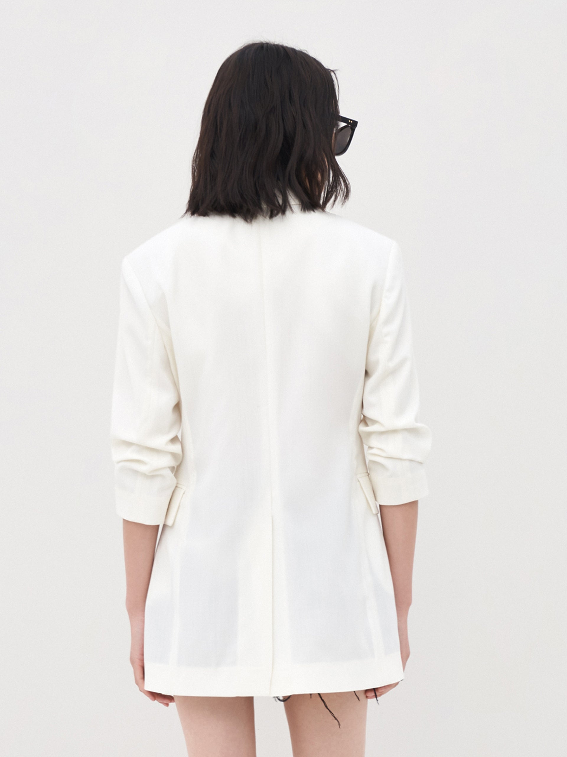 Women's Fitted Tailored White Spring Blazer