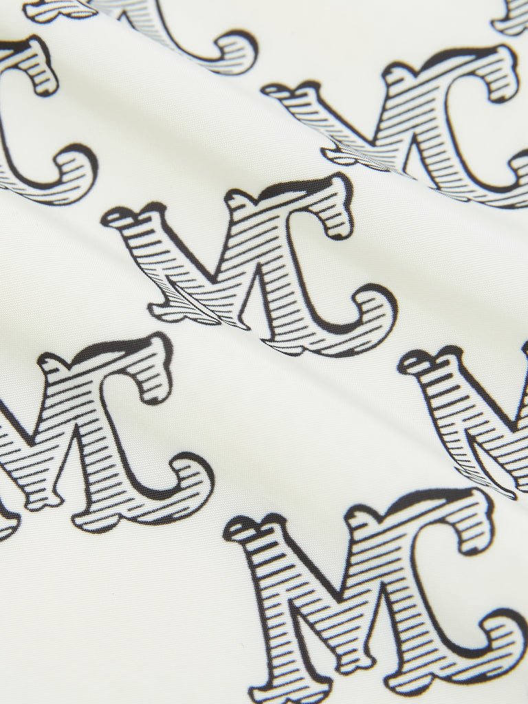 Women's Lightweight Monogram Print Drawstring Shorts in Black