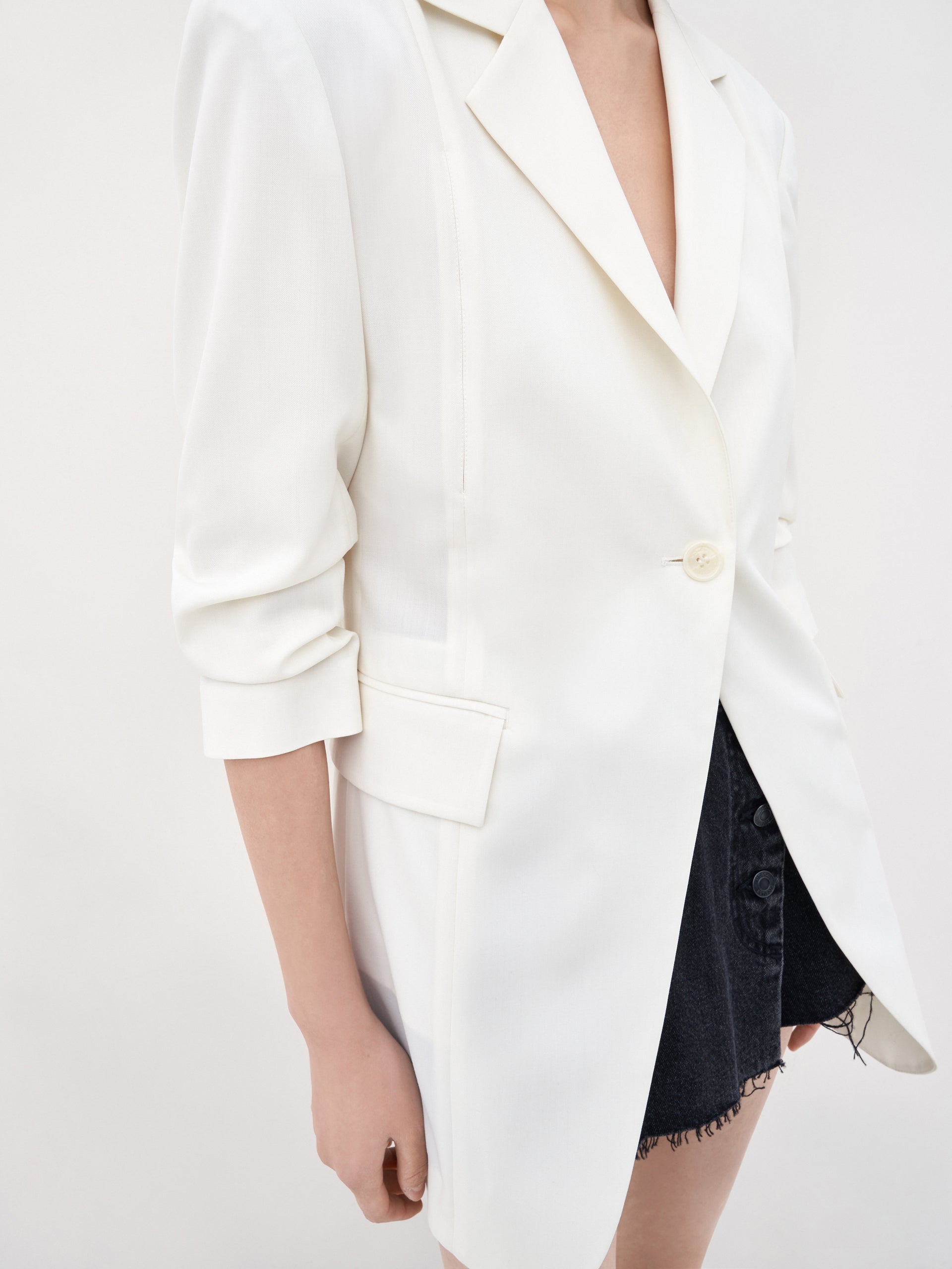 Women's Fitted Tailored White Spring Blazer