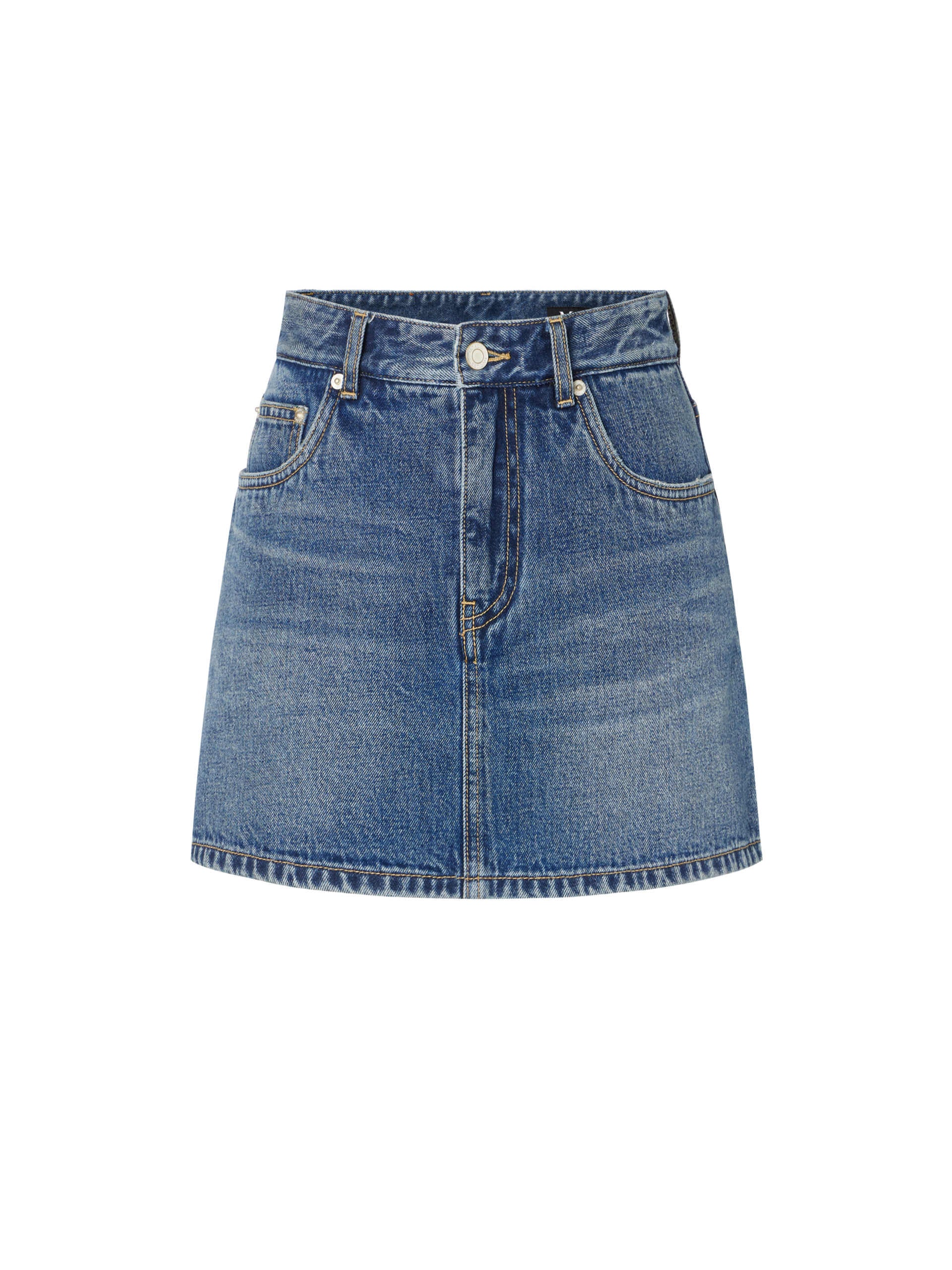 Cotton Denim Mini Skorts