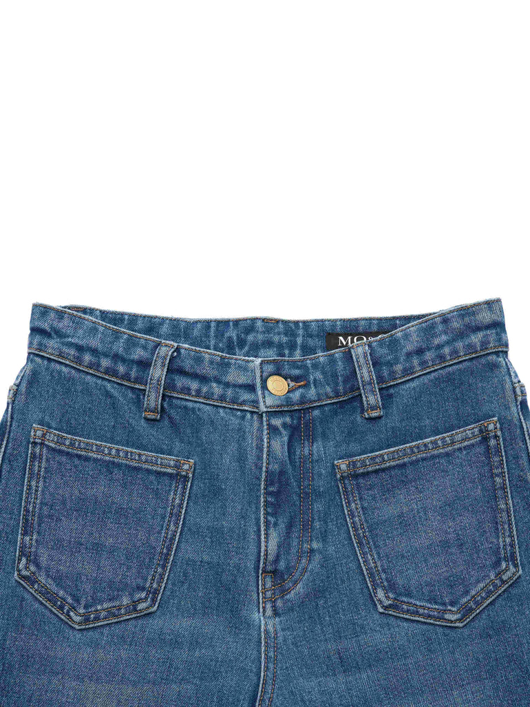 Vintage High Rise Straight Blue Jeans