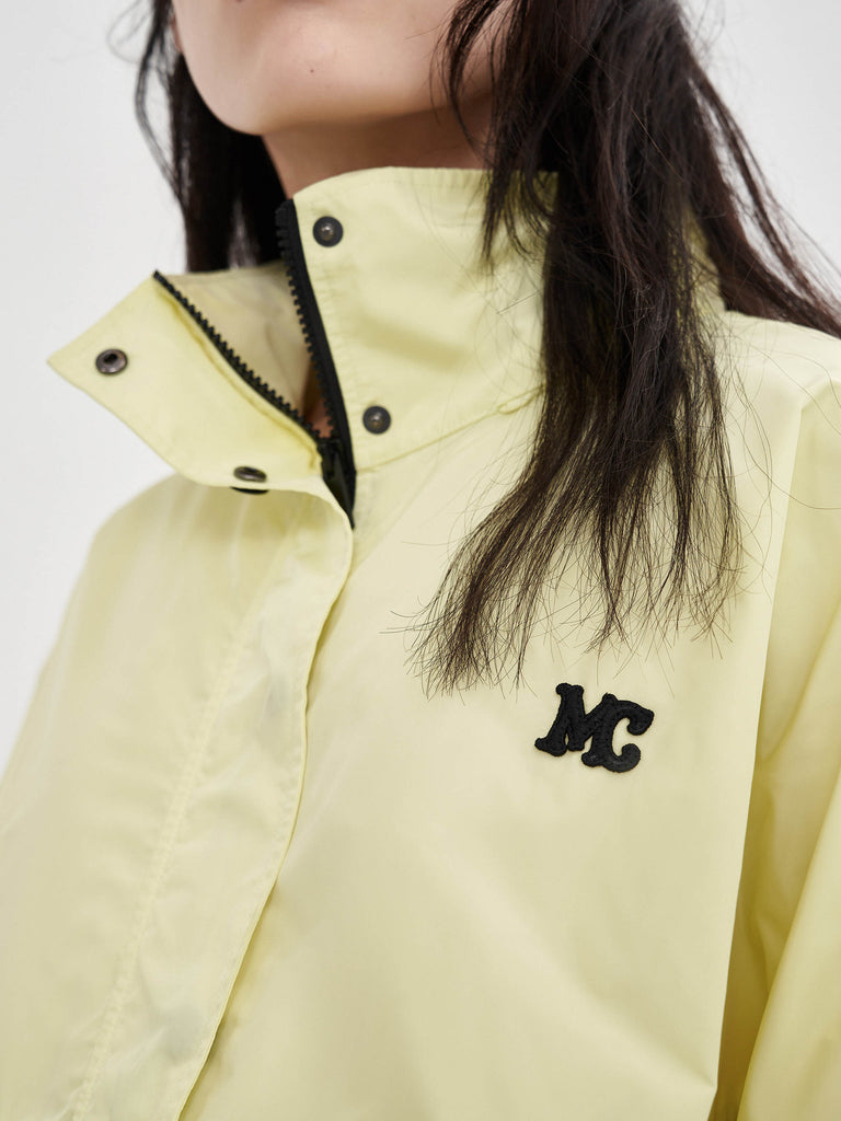 Women's Contrast Hooded Gorpcore Jacket in Yellow
