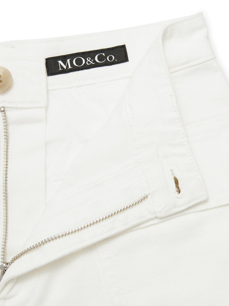 MO&Co. Women's High Waist Pocket Denim Shorts Loose Casual Summer ...